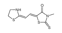 3-methyl-5-(2-thiazolidin-2-ylidene-ethylidene)-2-thioxo-thiazolidin-4-one结构式