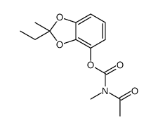 (2-ethyl-2-methyl-1,3-benzodioxol-4-yl) N-acetyl-N-methylcarbamate结构式