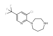 1-[3-氯-5-(三氟甲基)吡啶]-1,4-二氮杂庚烷结构式