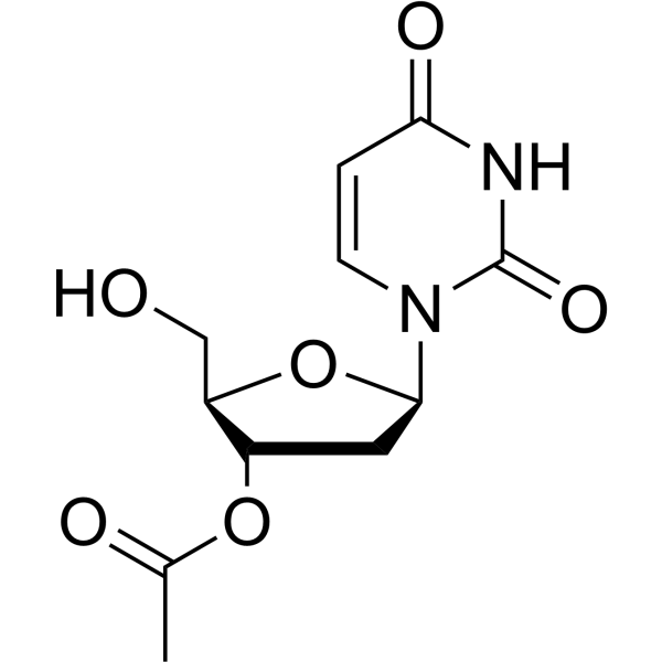 3’-O-Acetyl-2’-deoxyuridine结构式