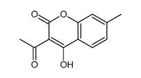 3-acetyl-4-hydroxy-7-methylchromen-2-one结构式