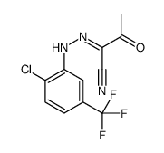 N-[2-chloro-5-(trifluoromethyl)anilino]-2-oxopropanimidoyl cyanide Structure