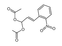 (E)-3-(2-nitrophenyl)prop-2-ene-1,1-diyl diacetate结构式