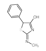 4(5H)-Thiazolone,2-(methylamino)-5-phenyl-结构式