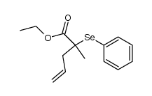 ethyl 2-methyl-2-phenylselanylpent-4-enoate Structure