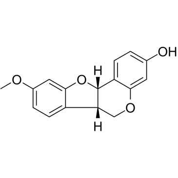 (6aS,11aS)-9-methoxy-6a,11a-dihydro-6H-[1]benzofuro[3,2-c]chromen-3-ol结构式