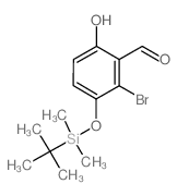 2-Bromo-3-{[tert-butyl(dimethyl)silyl]oxy}-6-hydroxybenzenecarbaldehyde structure