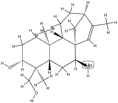 (4S)-Kaur-15-ene-3α,7β,19-triol Structure