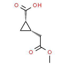 Cyclopropaneacetic acid, 2-carboxy-, alpha-methyl ester, (1S,2S)- (9CI) structure