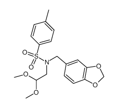 N-(2,2-dimethoxyethyl)-N-((3,4-methylenedioxyphenyl)methyl)-p-toluenesulfonamide结构式