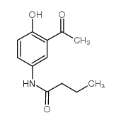 2-乙酰基-4-丁酰胺基苯酚结构式