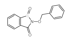 1-oxo-2-phenylmethoxy-1,2-benzothiazol-3-one结构式