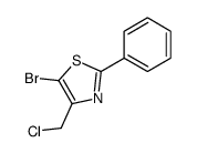 5-bromo-4-(chloromethyl)-2-phenyl-1,3-thiazole Structure