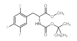 (R)-N-叔丁氧羰基-2,4,5-三氟苯胺甲酯结构式