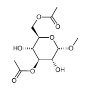 methyl 3,6-di-O-acetyl-α-D-glucopyranoside结构式