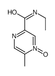 Pyrazinecarboxamide, N-ethyl-5-methyl-, 4-oxide (9CI) Structure