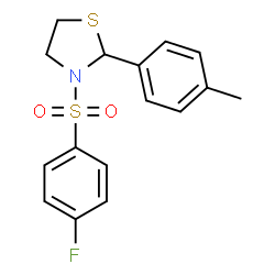 Thiazolidine, 3-[(4-fluorophenyl)sulfonyl]-2-(4-methylphenyl)- (9CI) Structure