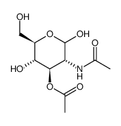2-乙酰氨基-3-邻乙酰基-2-脱氧-d-吡喃葡萄糖结构式