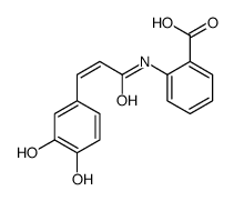 2-[3-(3,4-dihydroxyphenyl)prop-2-enoylamino]benzoic acid结构式