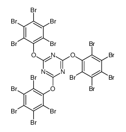 2,4,6-Tris(pentabromophenoxy)-1,3,5-triazine Structure