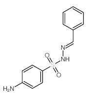 Benzenesulfonic acid,4-amino-, 2-(phenylmethylene)hydrazide结构式