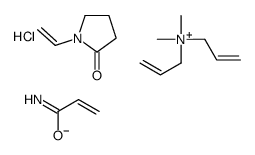 dimethyl-bis(prop-2-enyl)azanium,1-ethenylpyrrolidin-2-one,prop-2-enamide,chloride Structure