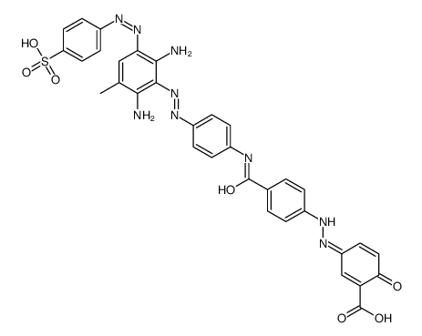 5-[[4-[[[4-[[2,6-diamino-3-methyl-5-[(4-sulphophenyl)azo]phenyl]azo]phenyl]amino]carbonyl]phenyl]azo]salicylic acid结构式