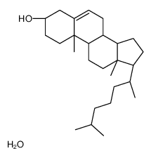 (3S,8S,9S,10R,13R,14S,17R)-10,13-dimethyl-17-[(2R)-6-methylheptan-2-yl]-2,3,4,7,8,9,11,12,14,15,16,17-dodecahydro-1H-cyclopenta[a]phenanthren-3-ol,hydrate Structure