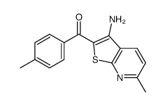 (3-Amino-6-methylthieno[2,3-b]pyridin-2-yl)(4-methylphenyl)methan one结构式