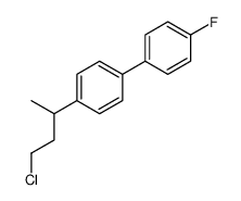1-(4-chlorobutan-2-yl)-4-(4-fluorophenyl)benzene结构式