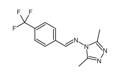 (Z)-N-(3,5-dimethyl-1,2,4-triazol-4-yl)-1-[4-(trifluoromethyl)phenyl]methanimine结构式