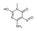 6-amino-5-nitroso-3-methyluracil structure
