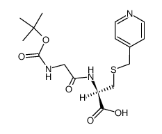 (R)-2-(2-tert-Butoxycarbonylamino-acetylamino)-3-(pyridin-4-ylmethylsulfanyl)-propionic acid结构式