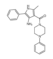 1-(4-amino-2-methyl-5-phenyl-pyrrole-3-carbonyl)-4-phenyl-piperazine结构式