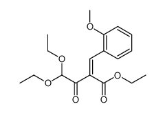 4,4-Diethoxy-2-[1-(2-methoxy-phenyl)-meth-(E)-ylidene]-3-oxo-butyric acid ethyl ester Structure