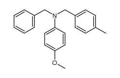N-benzyl-4-methoxy-N-(4-methylbenzyl)aniline结构式