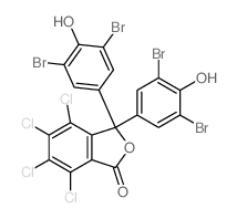 4,5,6,7-tetrachloro-3,3-bis(3,5-dibromo-4-hydroxy-phenyl)isobenzofuran-1-one结构式
