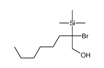 2-bromo-2-trimethylsilyloctan-1-ol Structure