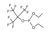 phosphorous acid diethyl ester 2,2,2-trifluoro-1,1-bis-trifluoromethyl-ethyl ester Structure