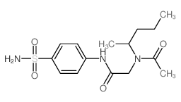 Acetamide,N-[2-[[4-(aminosulfonyl)phenyl]amino]-2-oxoethyl]-N-(1-methylbutyl)- Structure