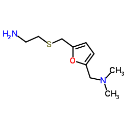 2-[([5-[(Dimethylamino)methyl]-2-furyl]methyl)thio]ethan-1-amine Structure
