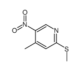 4-methyl-2-methylsulfanyl-5-nitropyridine结构式