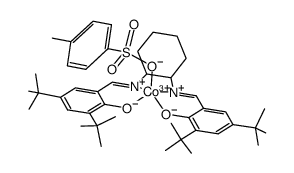 (1S,2S)-(+)-1,2-环己烷二氨基-N,N''-双(3,5-二叔丁基水杨基)钴(III)对甲苯磺酸盐一水合物结构式