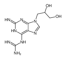 2-[2-amino-9-(2,3-dihydroxypropyl)purin-6-yl]guanidine Structure