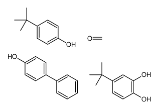4-tert-butylbenzene-1,2-diol,4-tert-butylphenol,formaldehyde,4-phenylphenol Structure