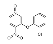 3-(2-chlorophenoxy)-4-nitro-1-oxidopyridin-1-ium结构式