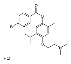 2-[4-(4-bromobenzoyl)oxy-5-methyl-2-propan-2-ylphenoxy]ethyl-dimethylazanium,chloride Structure