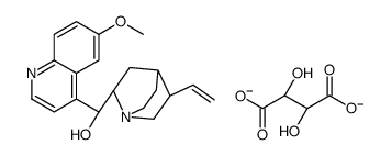 (2R,3R)-2,3-dihydroxybutanedioate,(S)-(5-ethenyl-1-azabicyclo[2.2.2]octan-2-yl)-(6-methoxyquinolin-4-yl)methanol Structure