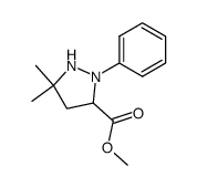 methyl 5,5-dimethyl-2-phenylpyrazolidine-3-carboxylate Structure