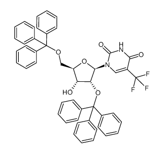 5-(trifluoromethyl)-2',5'-di-O-trityluridine结构式